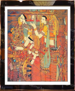 Tranh Khung Gương Sắc Màu Đông Dương 01