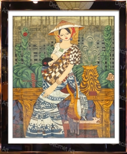 Tranh Khung Gương Sắc Màu Đông Dương 04