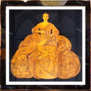 Tranh Khung Gương Ánh Vàng 