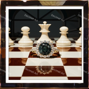 Tranh Khung Gương Cờ Vua 002