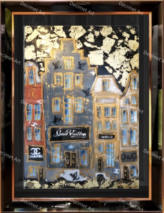 Tranh Khung Gương Kinh Đô Ánh Kim 02