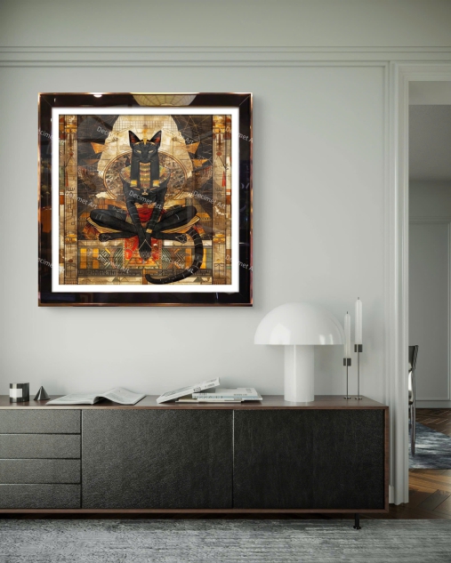 Tranh Khung Gương Bastet 003