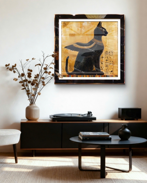 Tranh Khung Gương Bastet 001