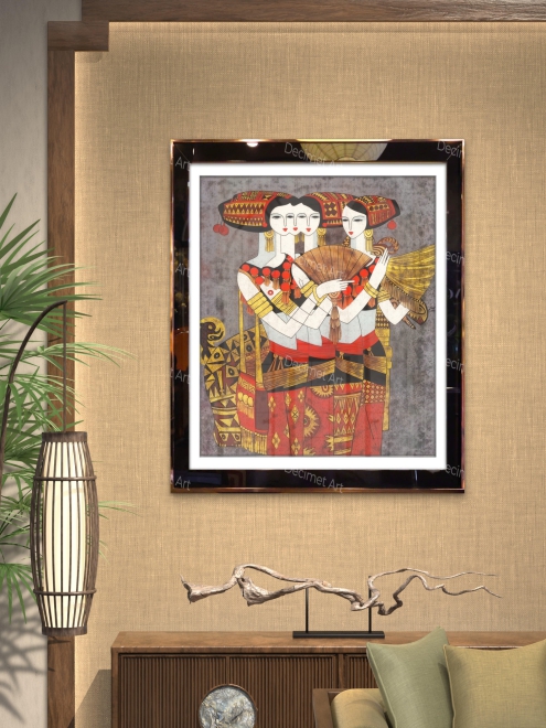 Tranh Khung Gương Sắc Màu Đông Dương 06
