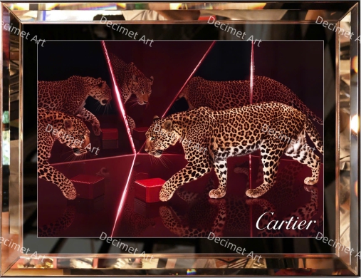Tranh Khung Gương Báo Cartier 01