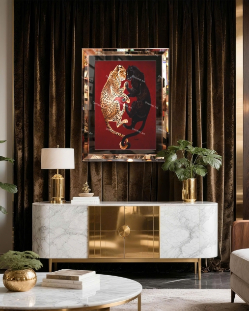 Tranh Khung Gương Báo Cartier 05
