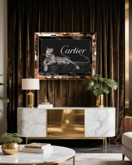Tranh Khung Gương Báo Cartier 02